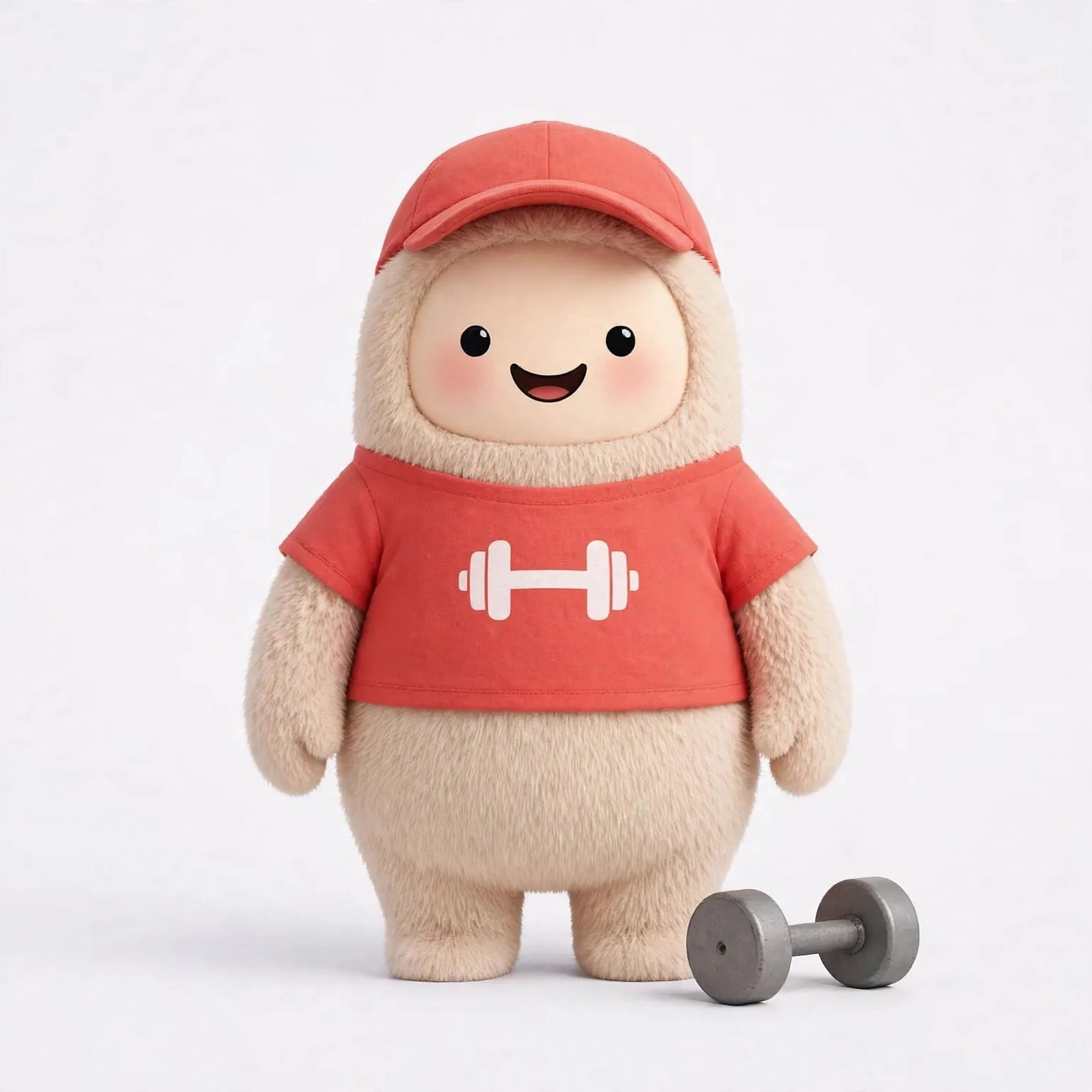Gym Buddy — cream Muse avatar, AI personal trainer and gym motivation agent on MyAgentFace