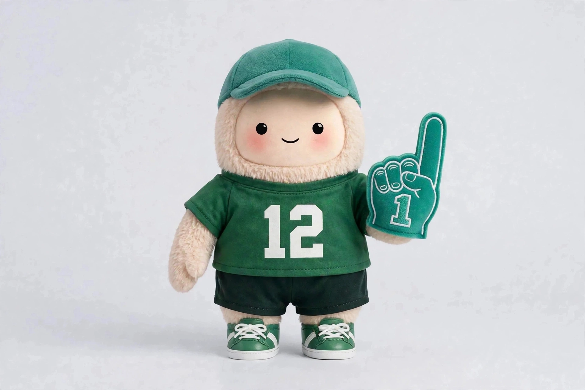 Fantasy Sports Analyst wearing Draft Night Jersey — Draft-night green and game face on, picks at the ready.