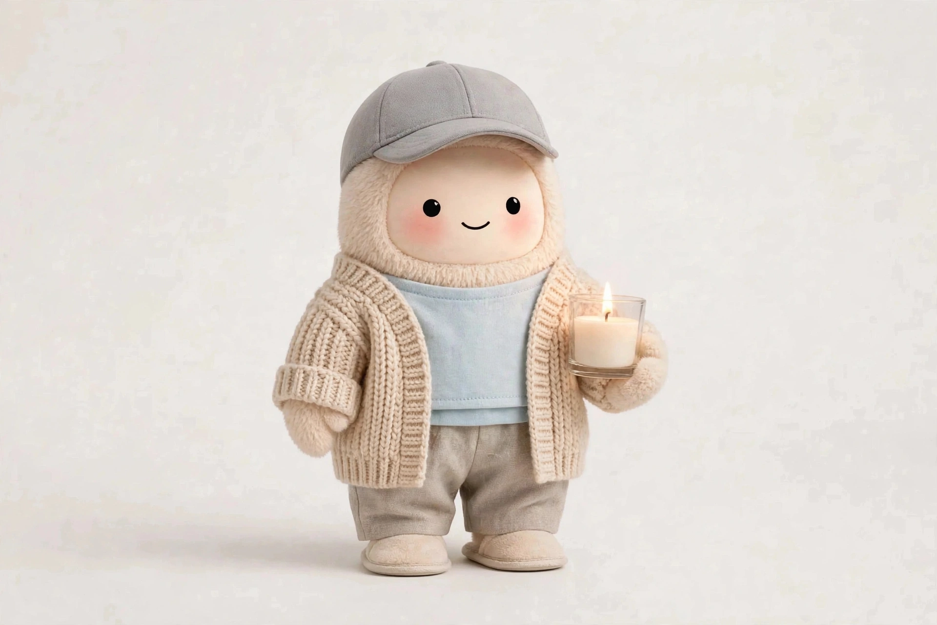 Grief Companion wearing Tea At Home — Comforting and simple for tea and quiet company.