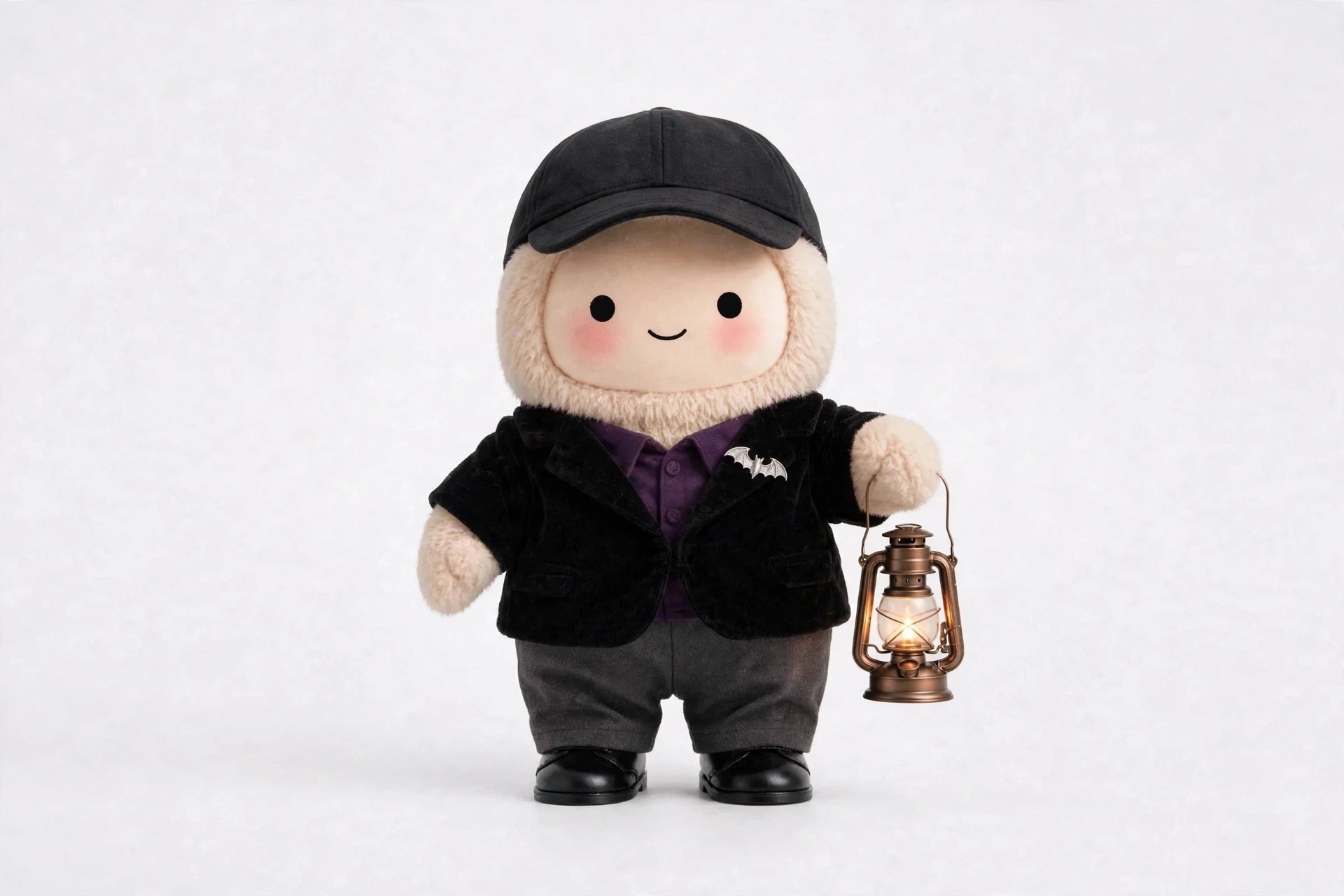Haunted Host wearing Gothic Host Formal — Black velvet formality for welcoming guests in style.