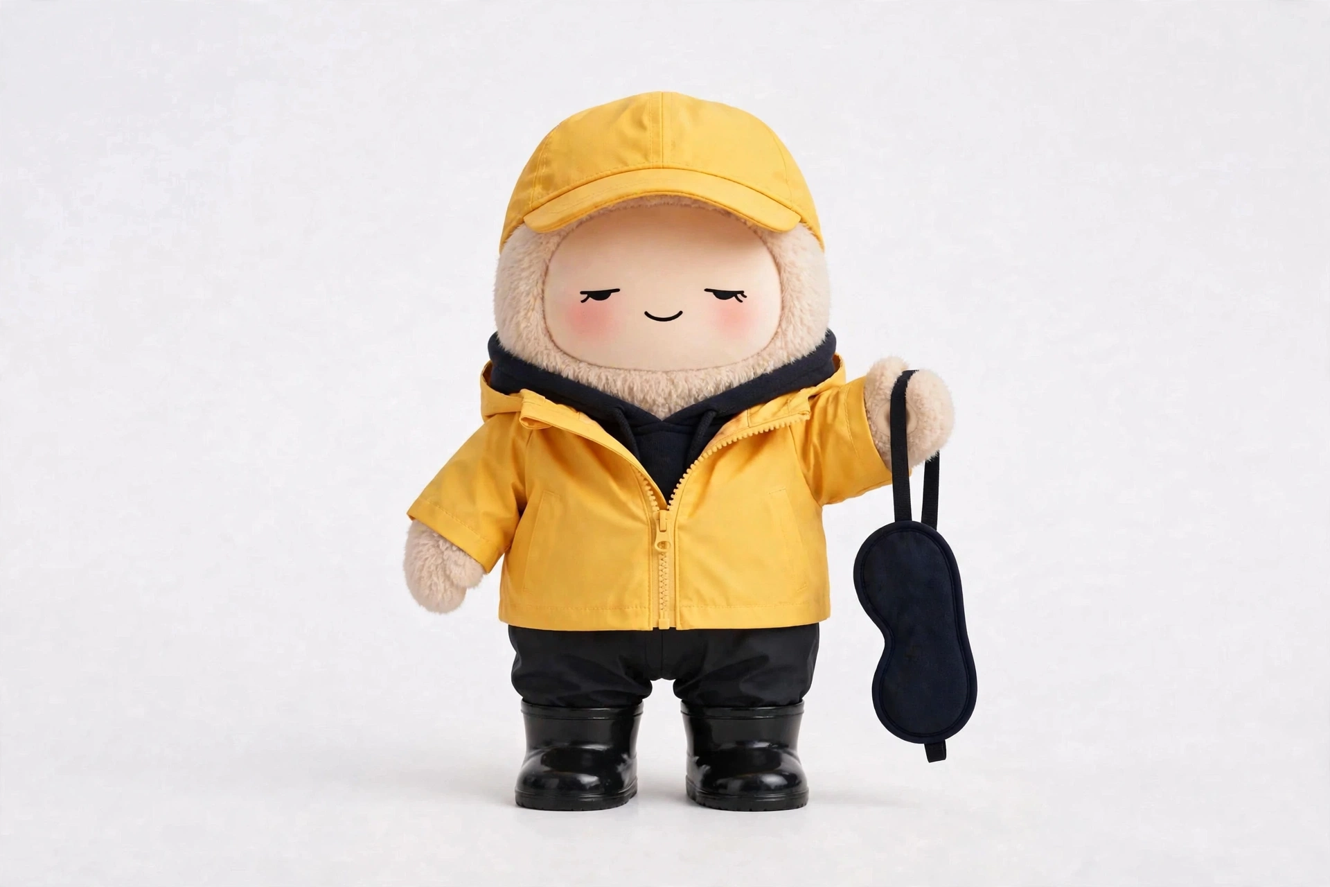 Night Shift Wind-Down wearing Rainy Commute Kit — Dry commute kit for wet mornings after a shift.