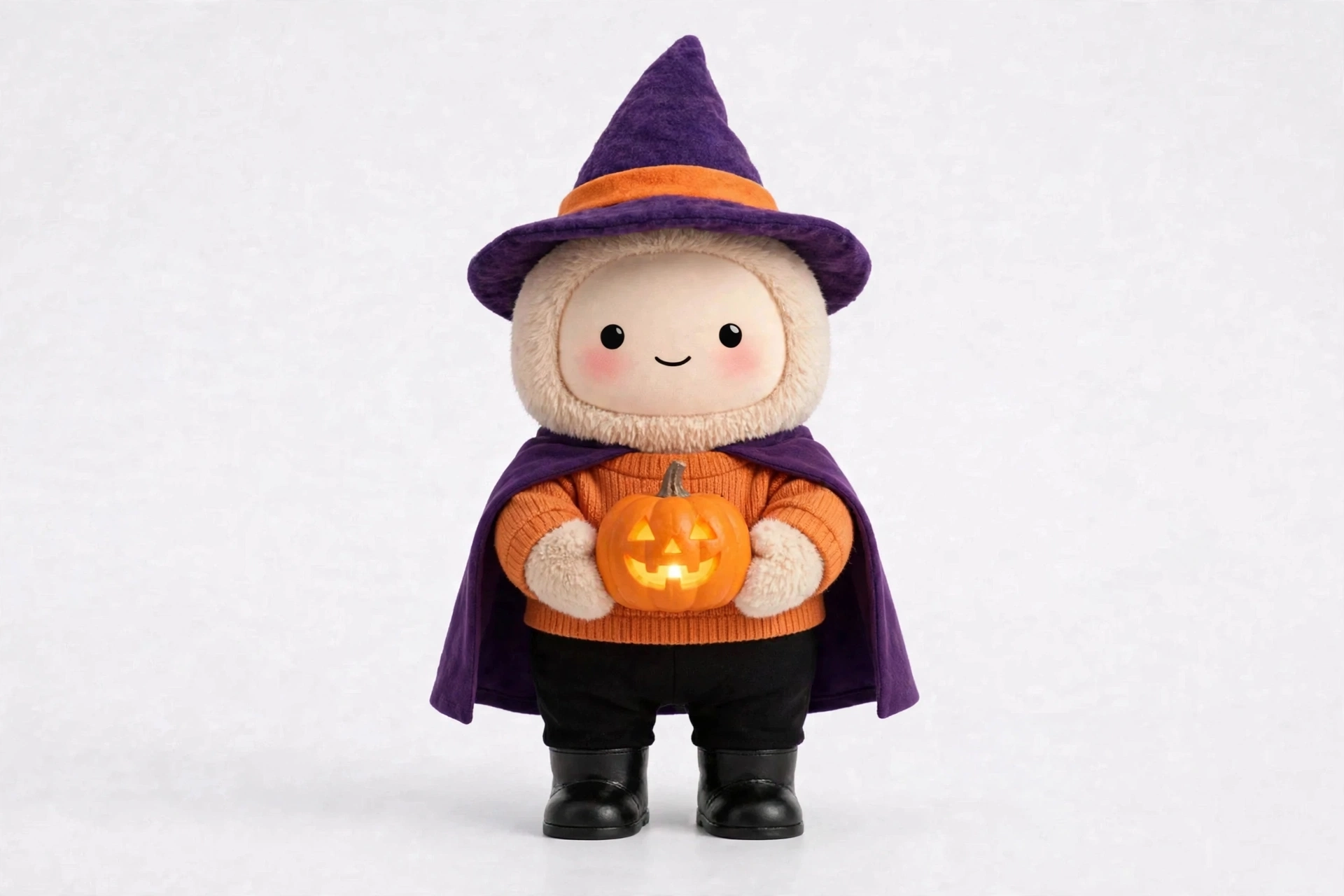 Pumpkin Storyteller wearing Halloween Finale Star — A purple-caped finale look for the big Halloween night.