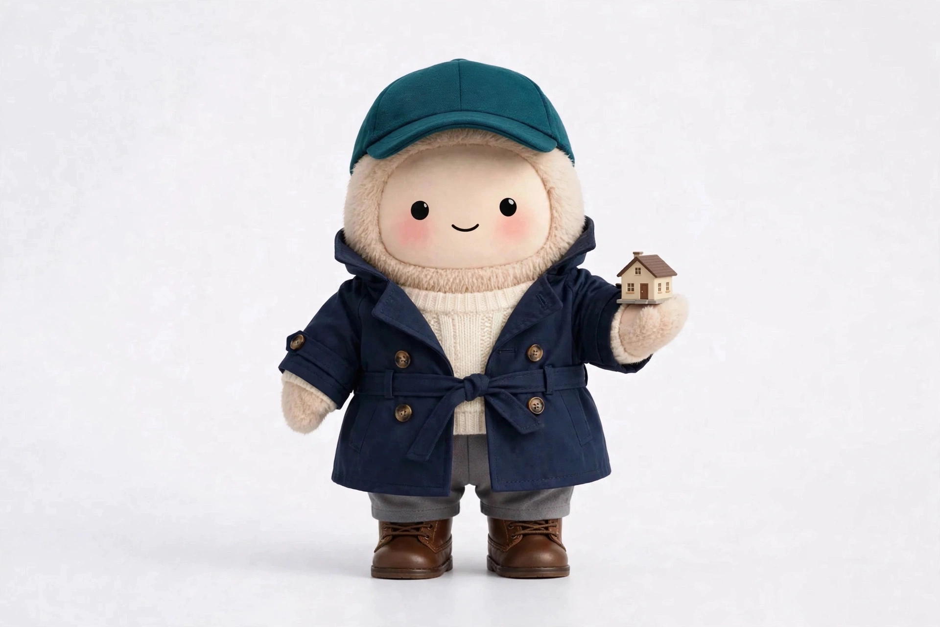 Realtor Follow-Up Coach wearing Rainy Showing Coat — Weatherproof style for showings in the rain.