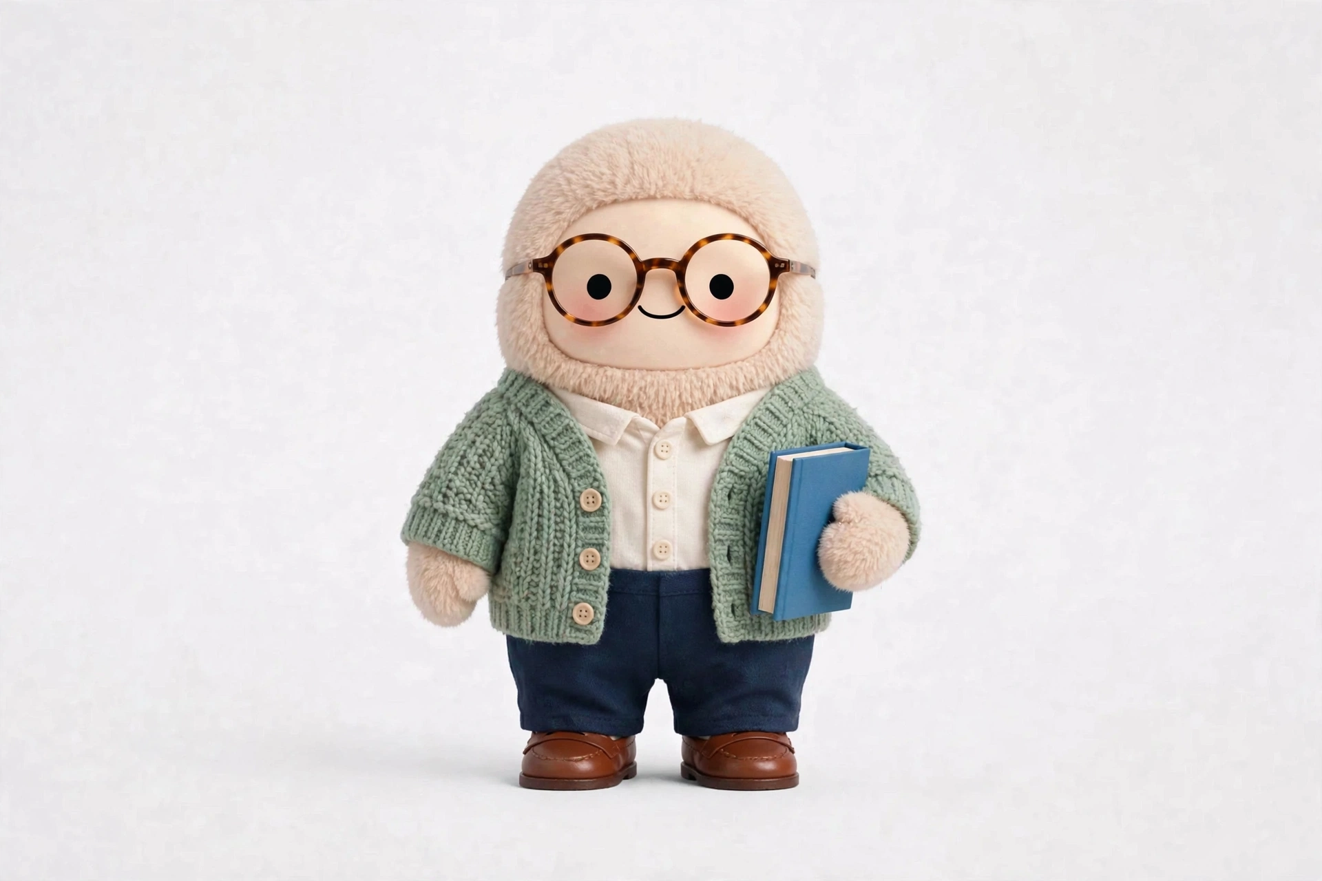 Study Tutor wearing Library Cardigan Look — Cozy library layers for calm, clear explaining sessions.
