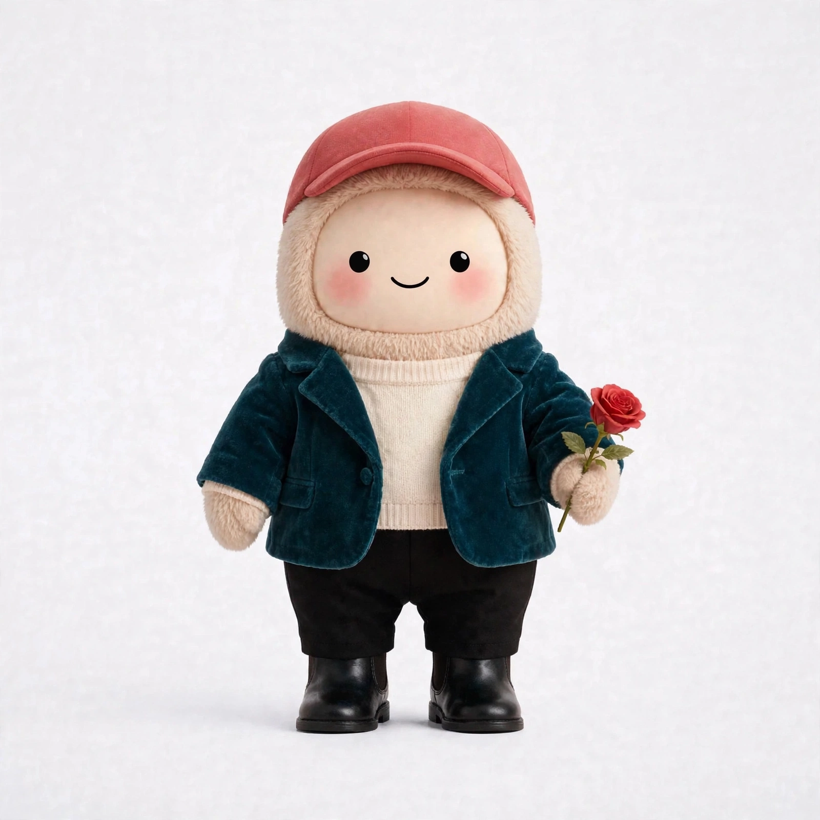 Sweet Romantic wearing Winter Velvet Blazer — Rich velvet and warmth for a winter theatre date.